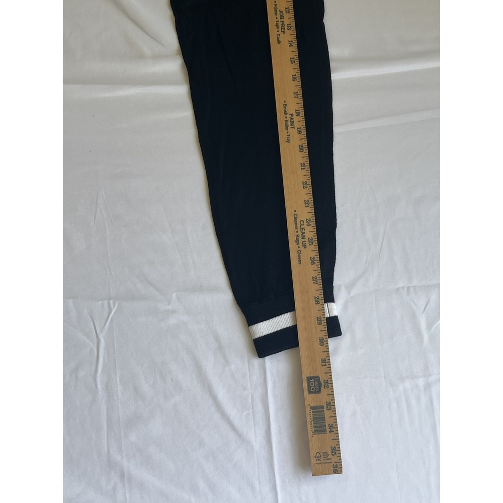 Michael Michael Kors Black Knit Jogger Pants White Stripe QH93BJJ04A Medium - Picture 7 of 9